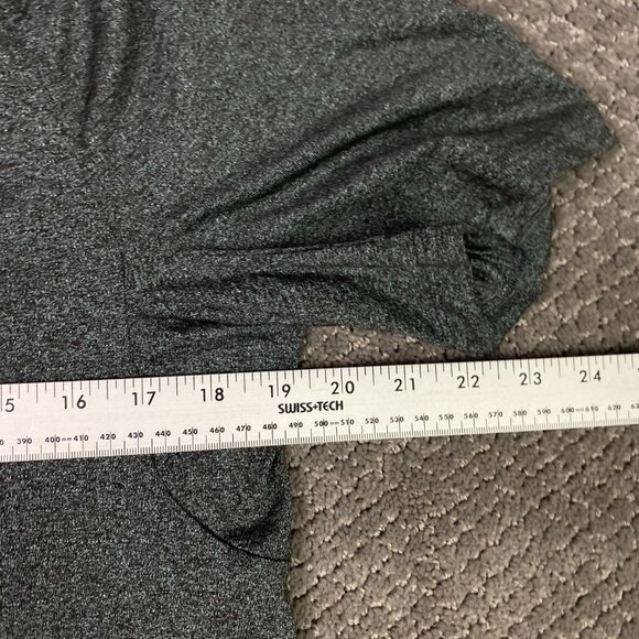 Lululemon Shirt Men's Gray Heather DrySense Mesh Short Sleeve Performance Gym - Picture 8 of 9